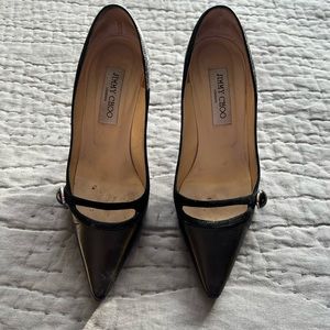 Jimmy Choo black pointy toe pumps